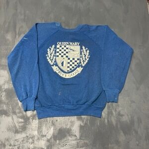 Vintage Queen Mary Spruce Goose Sweatshirt Large Blue‎ 80s USA Made